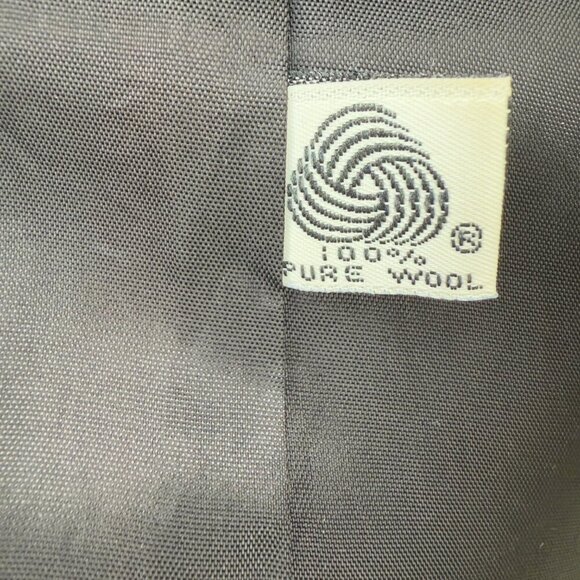 VINTAGE Pavillon Luxury Wool Gray 80’s 90’s Power Shoulders Tailored Jacket S - Picture 9 of 9